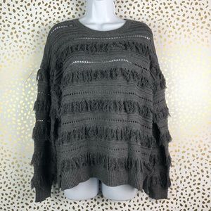 Michael Kors long sleeve fringe sweater